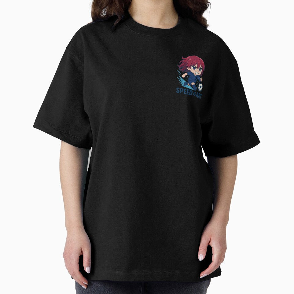 ⚡ Speed Is Art – Chibi Soccer Prodigy Sticker / Shirt / Poster by Lyan ID