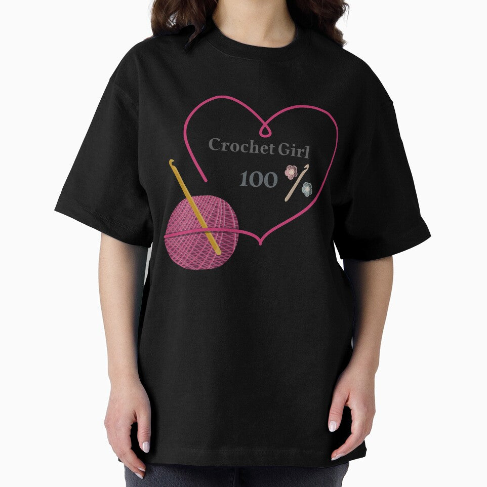 Crochet Girl 100% Cute Yarn Heart Design by DIA PRODUCTIONS