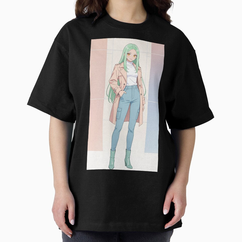 Confident Modern Pastel Anime - Fashionable Trench Coat Pose colour #2 by KMChronicles