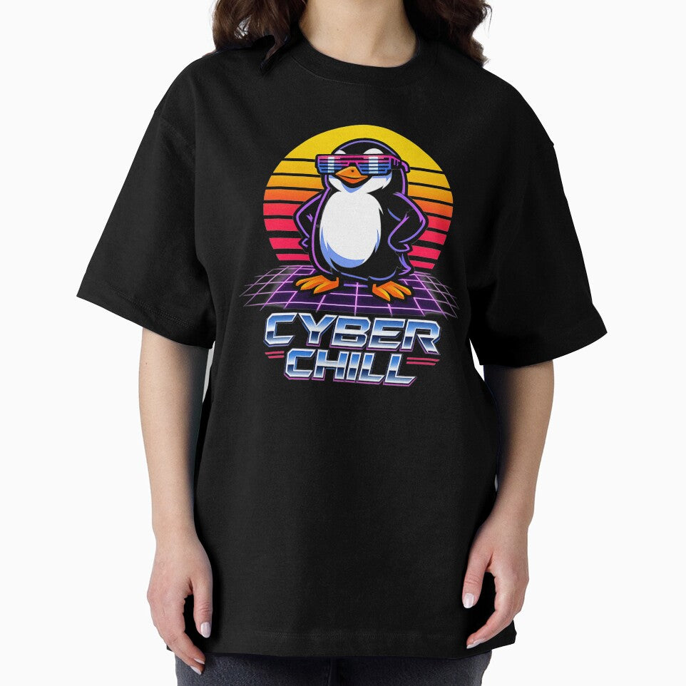 Synthwave Penguin Retro 80s Sun Grid Vaporwave Aesthetic by UnivStore