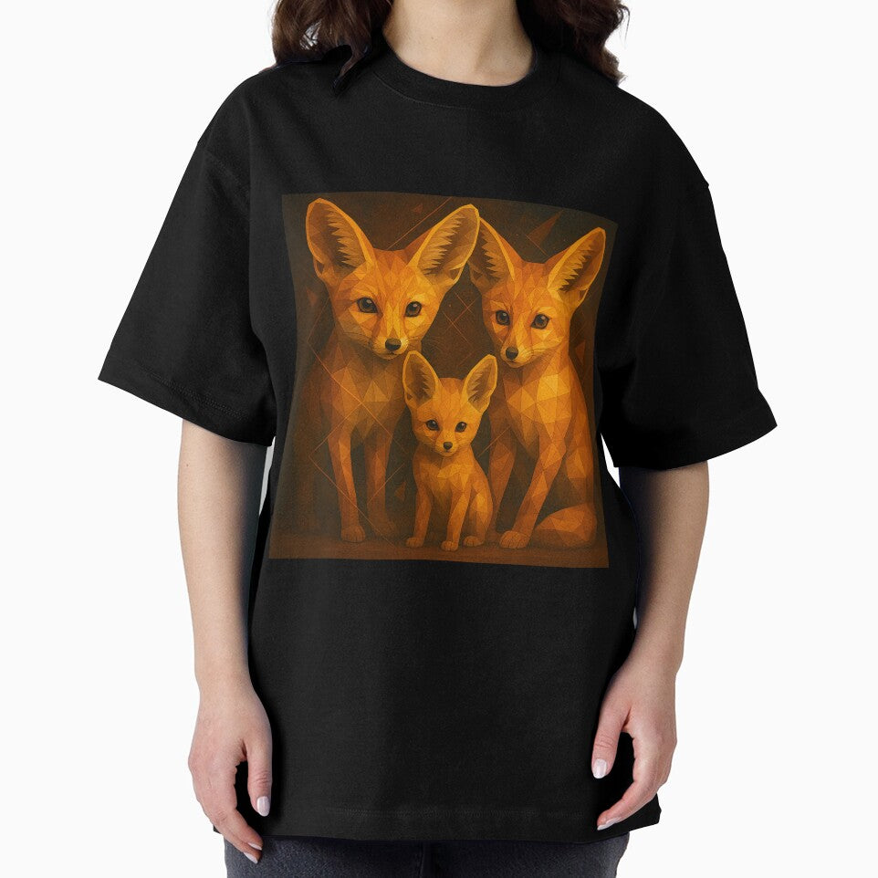 GeoWild Fennec Fox Family – Geometric Desert Wildlife Art by GeoWild Designs