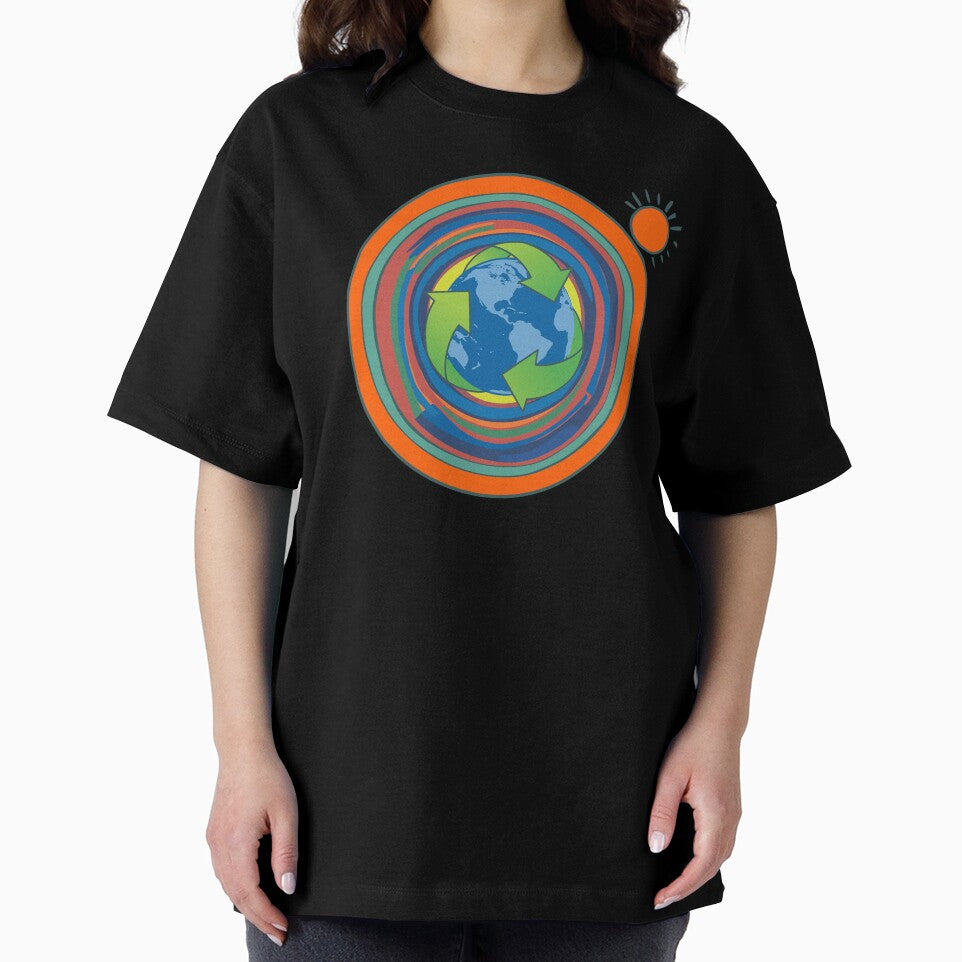 Recycle Reuse Reduce Retro Abstract Design by pixelspantry