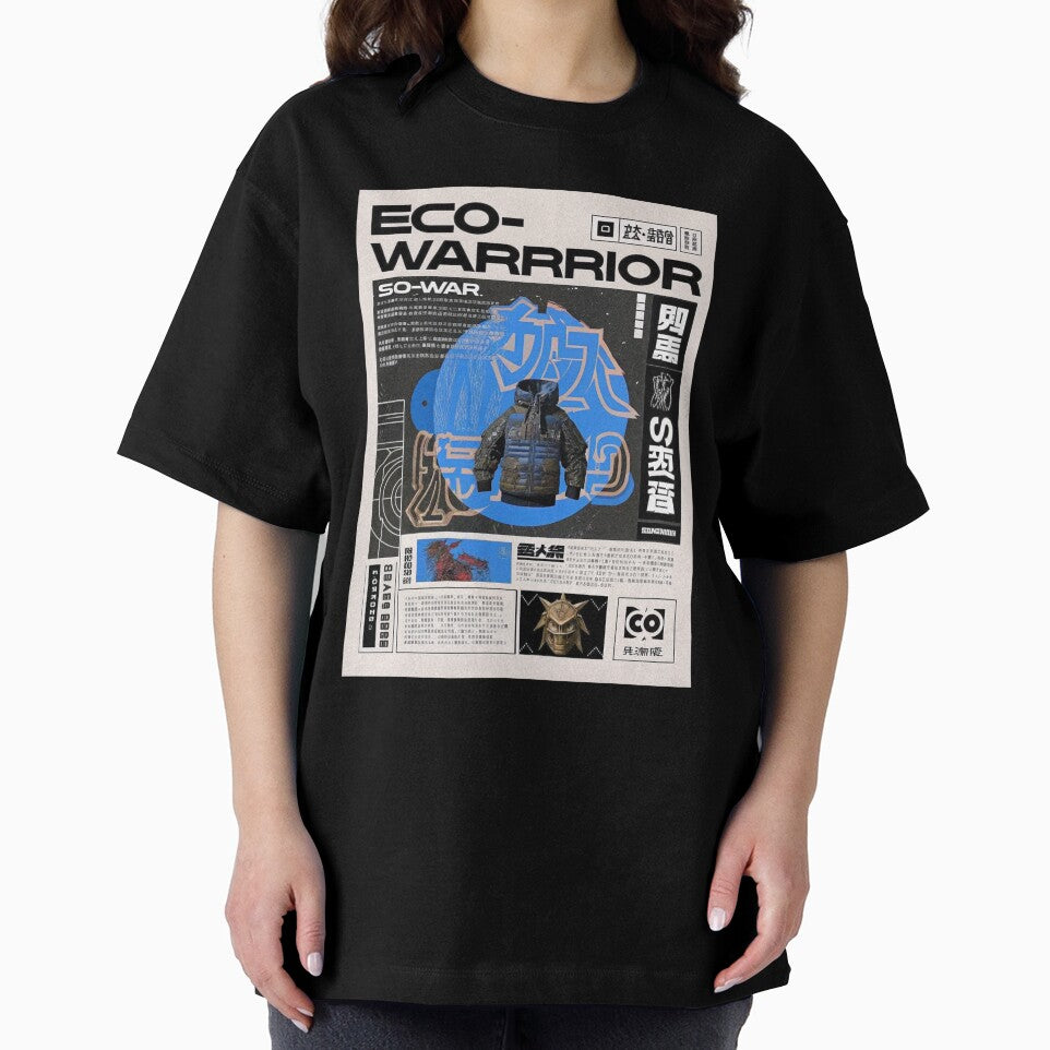 Solarpunk Poster Eco-Warrior by Raw-Ink