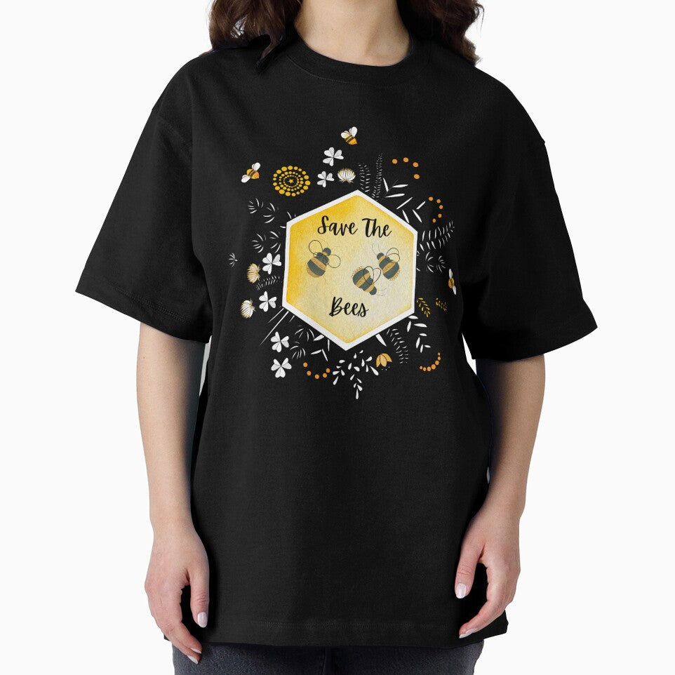 Save The Bees Honeycomb Floral Design: by LifeAndWonder