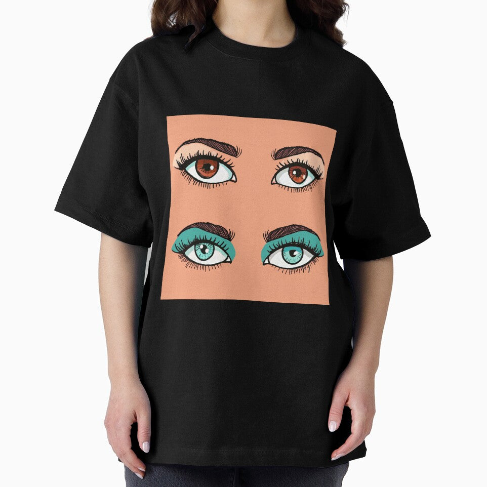 pop art two pairs of eyes by rlav123