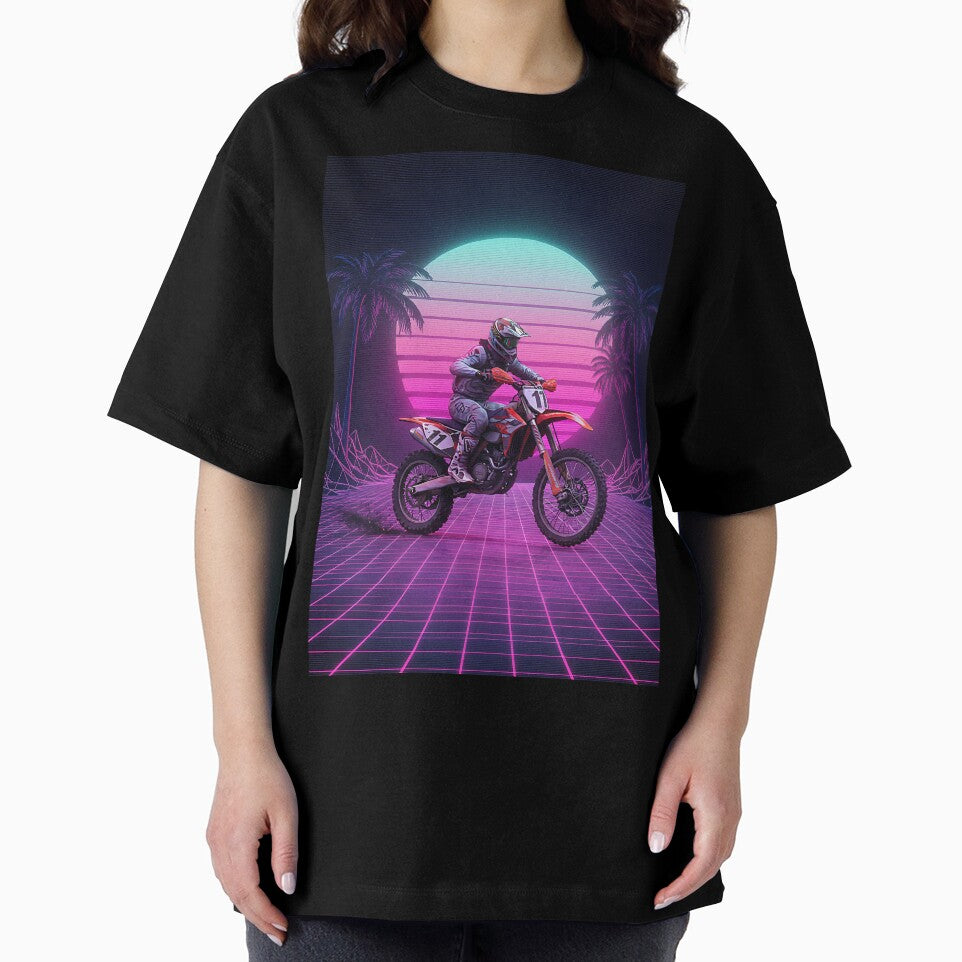 Vaporwave Rider: Sunset Moto by KoolArtDistrict