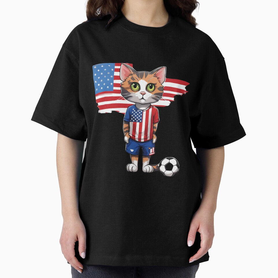 USA Sports Team: a Cat wearing colours of American Flag D10 by PerfectDay2Play