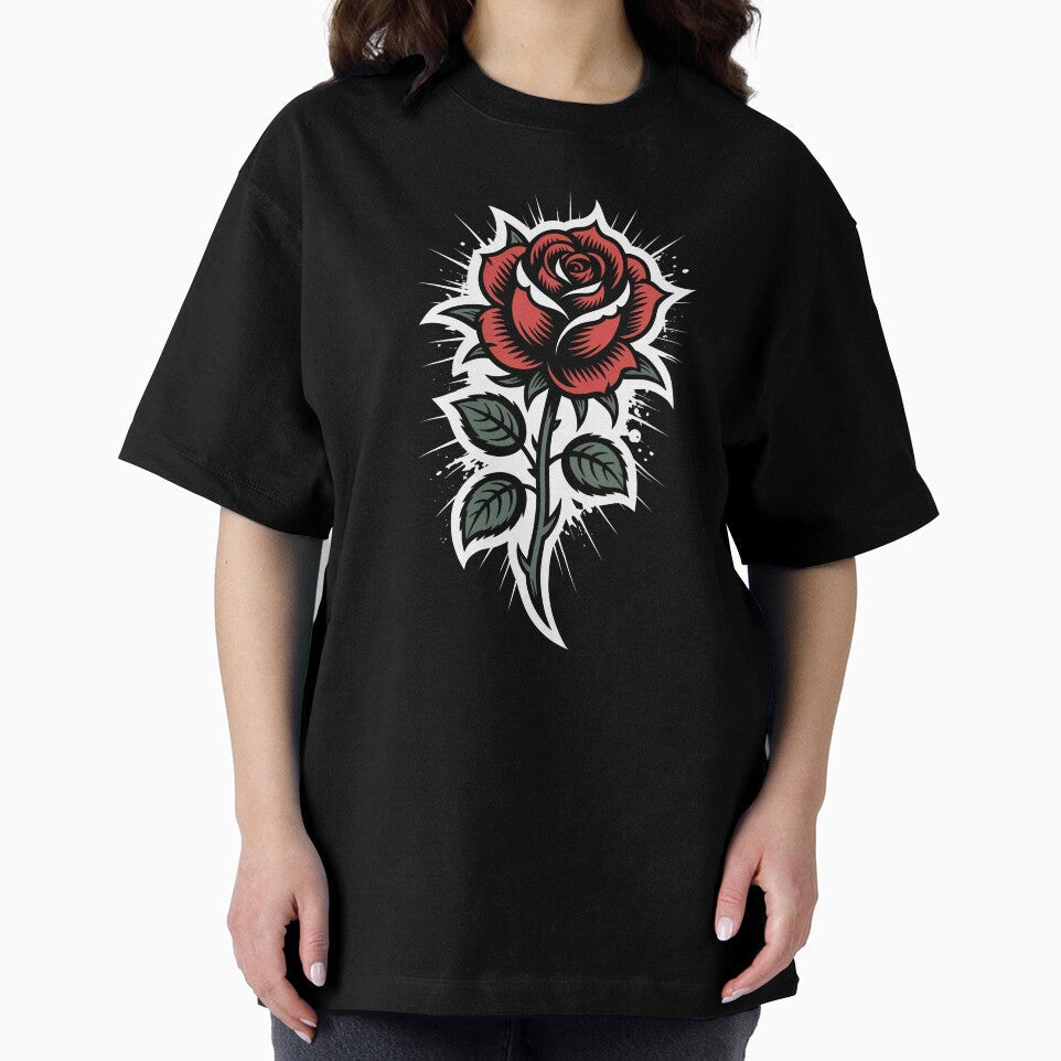Single Rose Gothic Splatter Background Tattoo Dark Floral by Say It With Ink