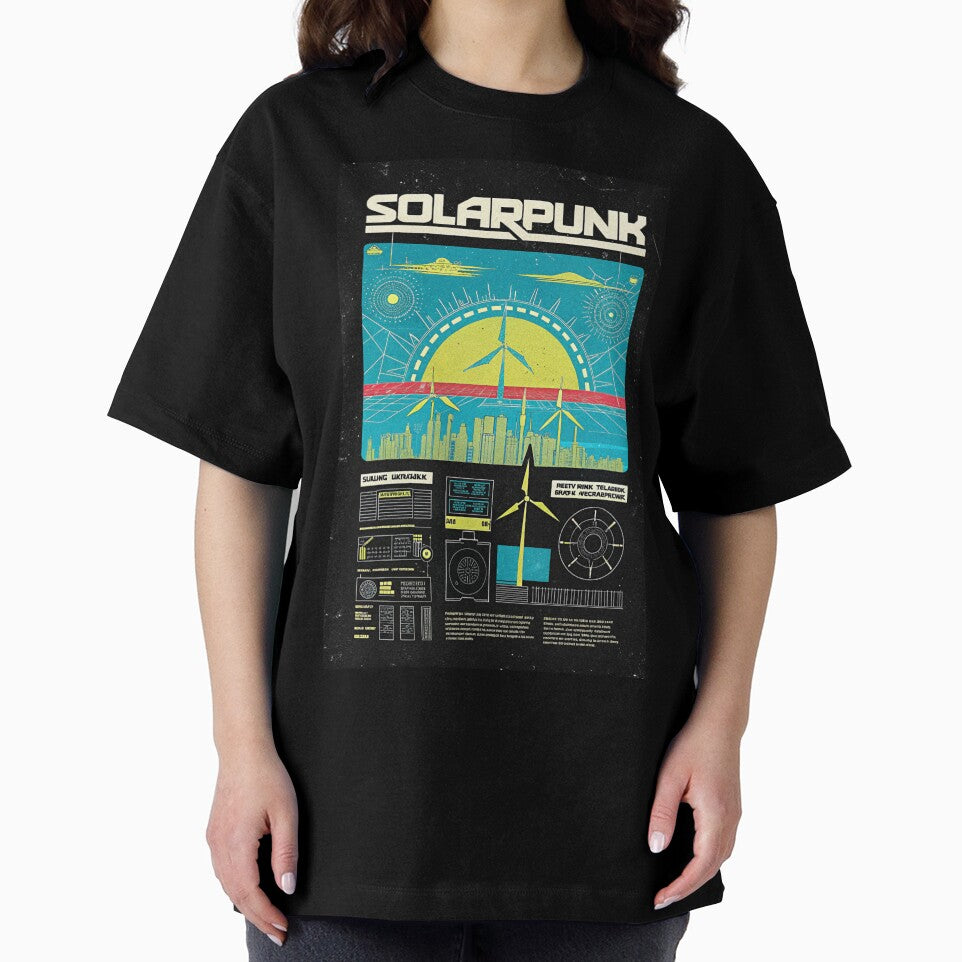 Solarpunk: City Ringed by Wind Farms by Raw-Ink