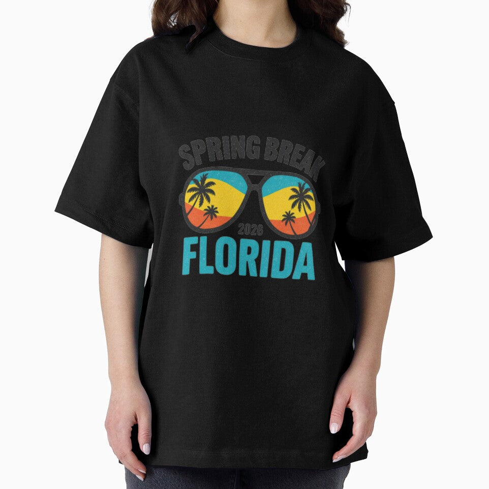 Florida Spring Break 2026 — Retro Aviator Sunglasses Tropical Illustration by HBDStudio