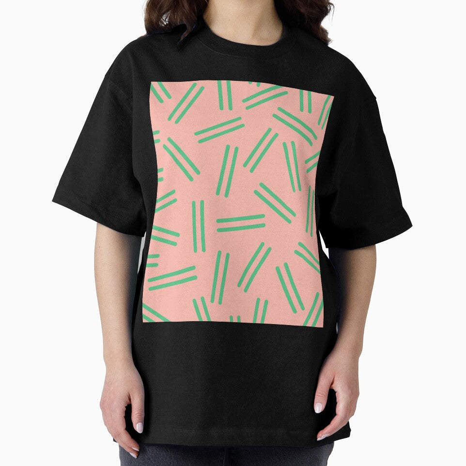Very 80s Retro Pattern in Blush Pink and Bright Green by kierkegaard