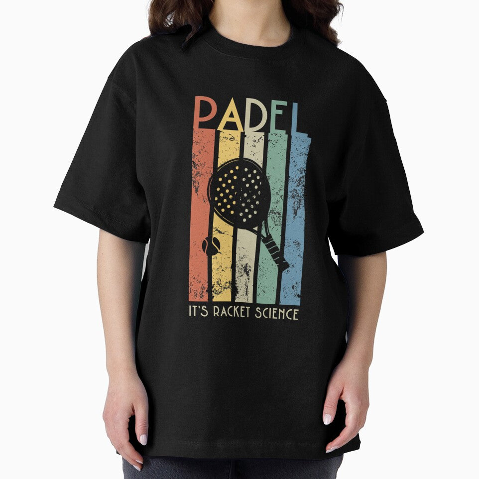 Padel is racket science retro color by portrait4you