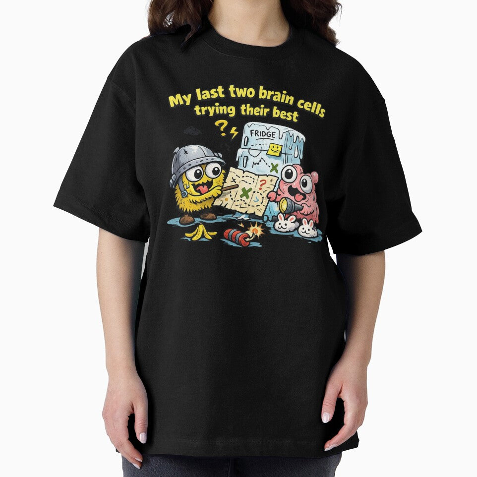 My Last Two Brain Cells – Trying Their Best | Funny Cartoon Chaos Sticker by Timeless Junction