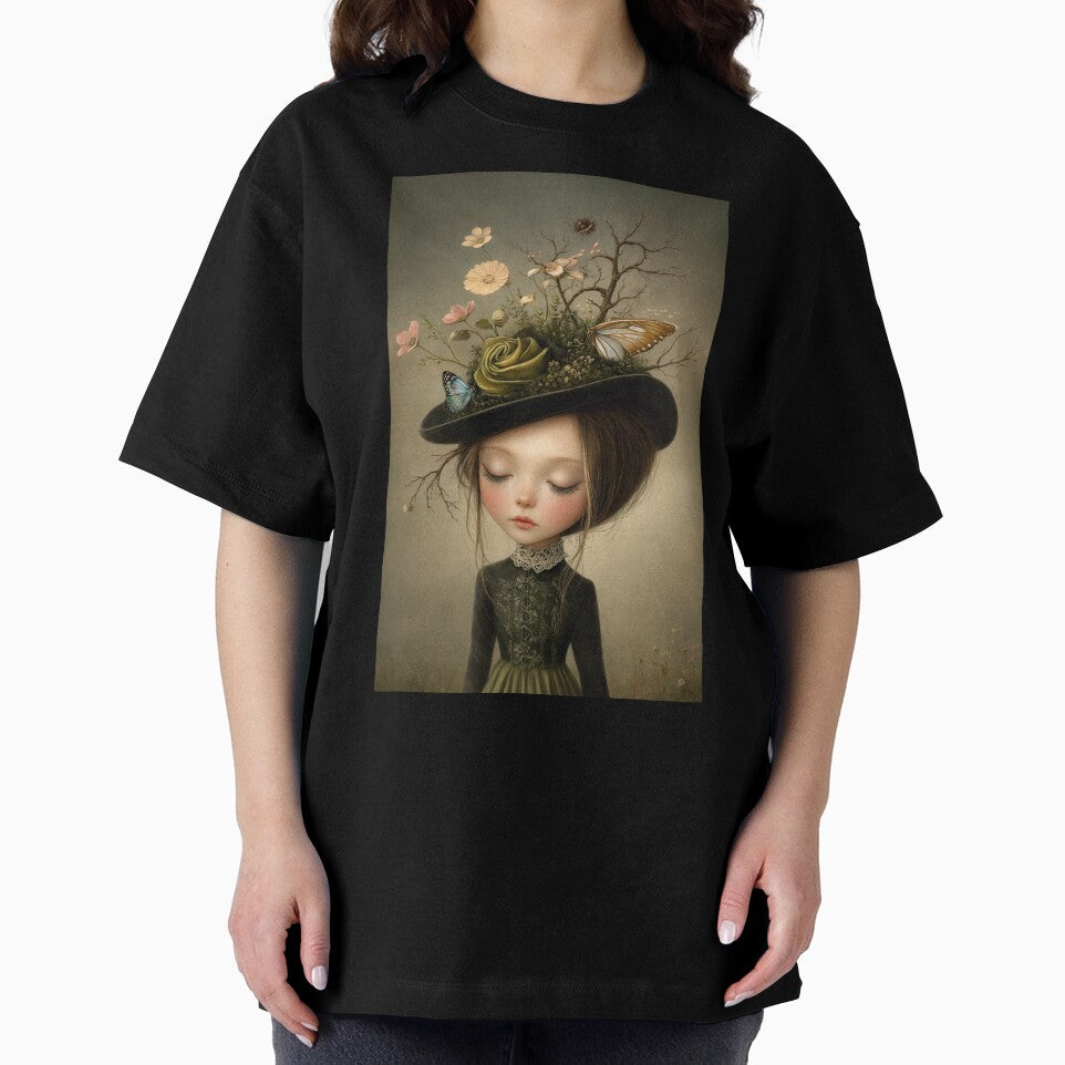 The Girl Who Carried a Garden. Pop Surrealism Portrait inspired by Mark Ryden. Lowbrow art.. by Piagor