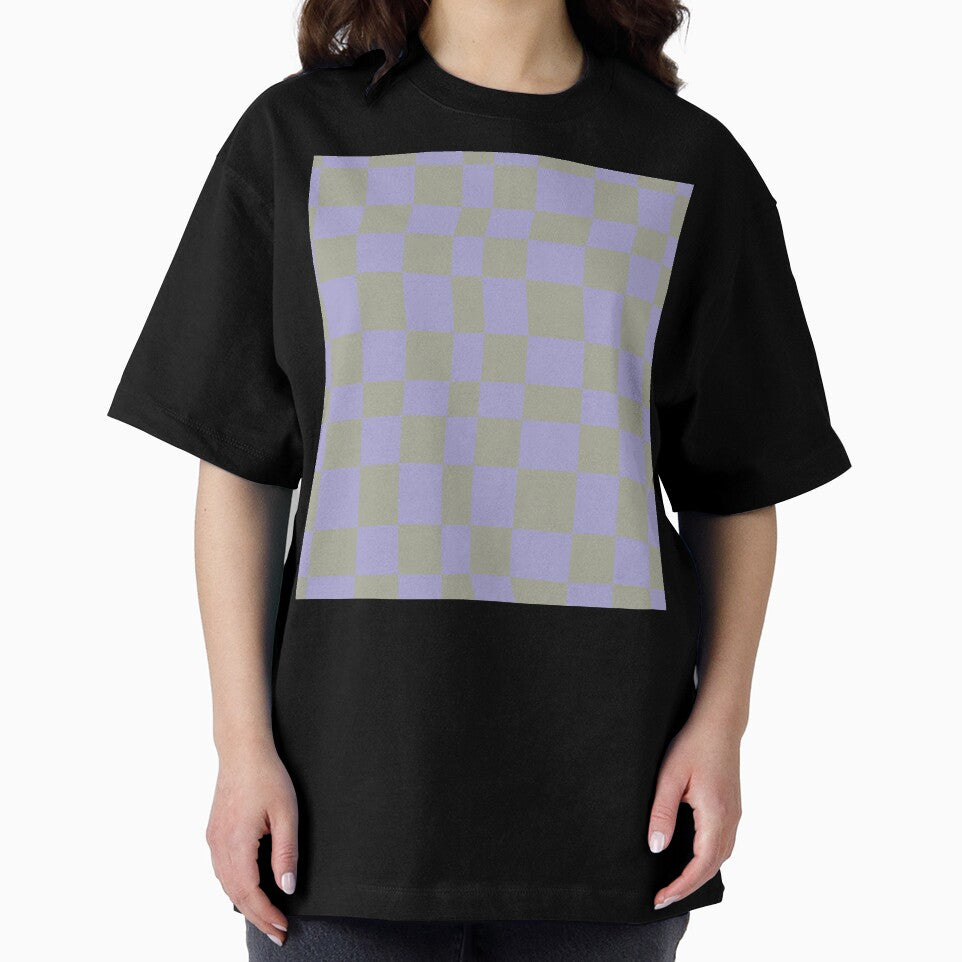 gray and pastel blue checkered pattern by B-outfiters
