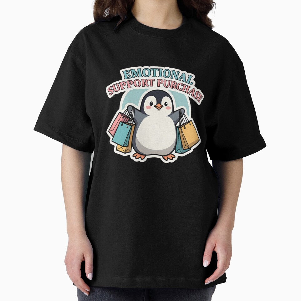 Emotional Support Purchase Penguin - Funny Shopping & Retail Therapy by GeniePixel