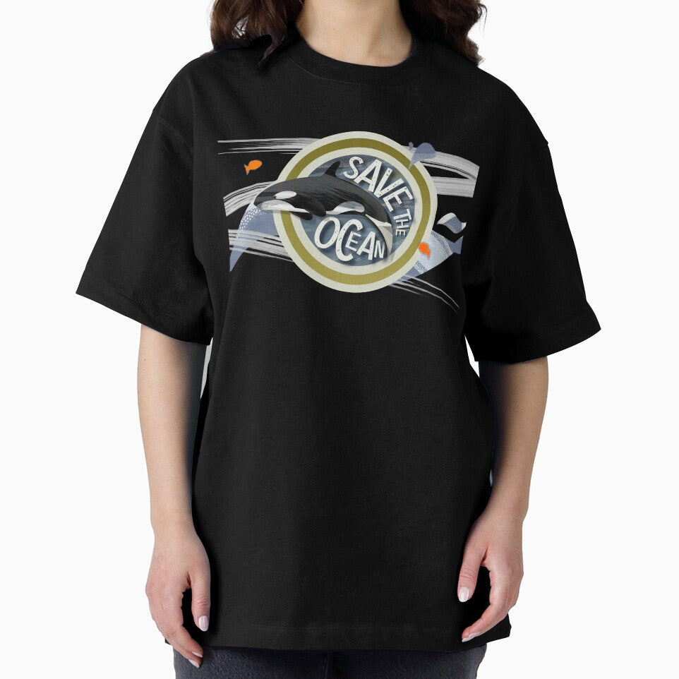Save our Oceans - Striking orca whale save the seas range for wild open water swimmers - Caroline Laursen Original by Caroline Laursen