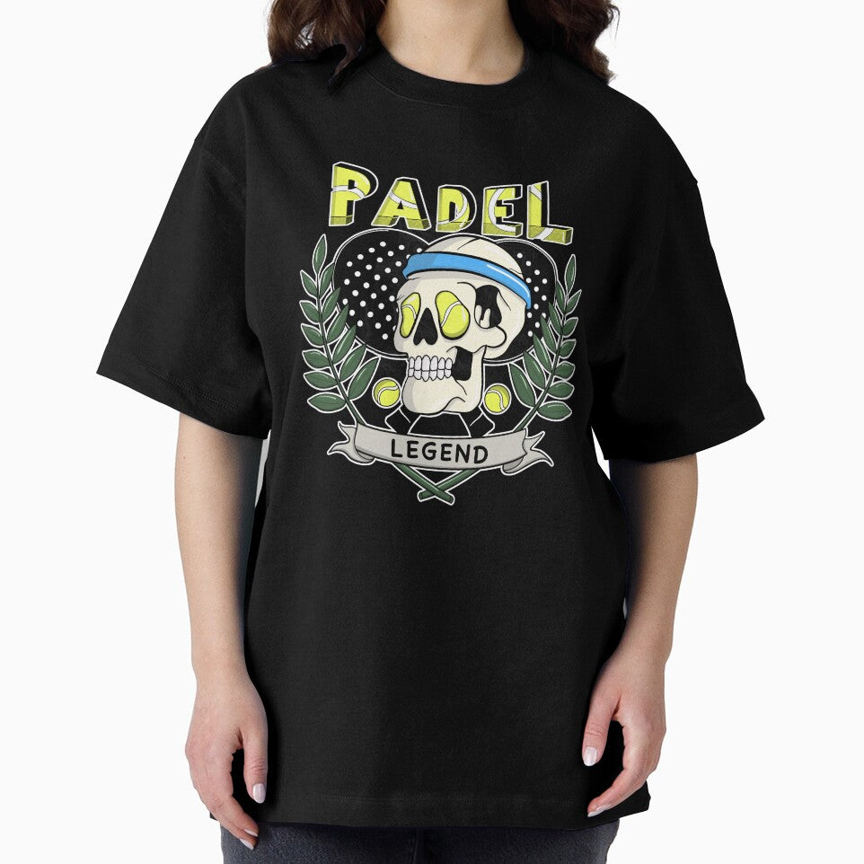 Padel legend skull with padel tennis balls as eyes by Cedinho