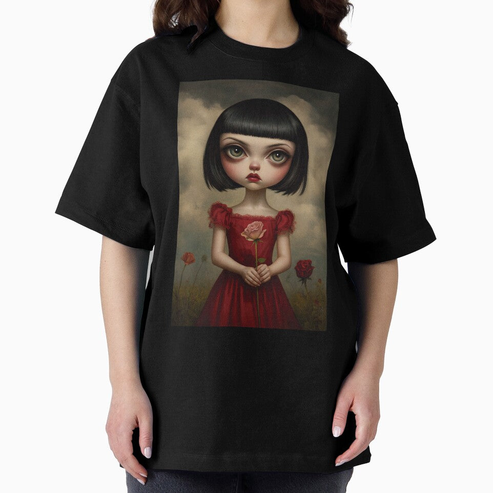 The Girl with the Quiet Rose. Pop Surrealism Art inspired by Mark Ryden. Lowbrow art.. by Piagor