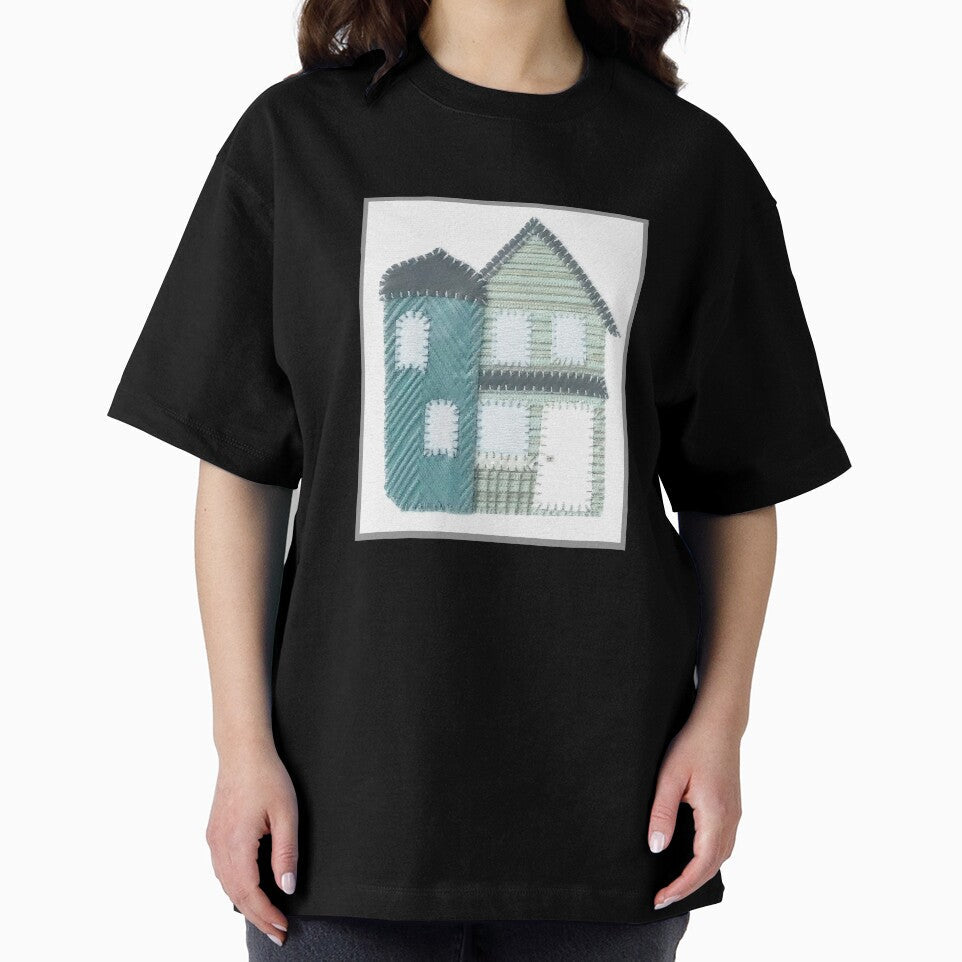 Green House Excerpt from 2 Houses #1- Digitally Altered by ErinBrieArt