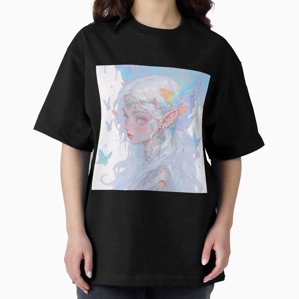 Ethereal Angelic Butterfly Anime Girl by bubblegoth