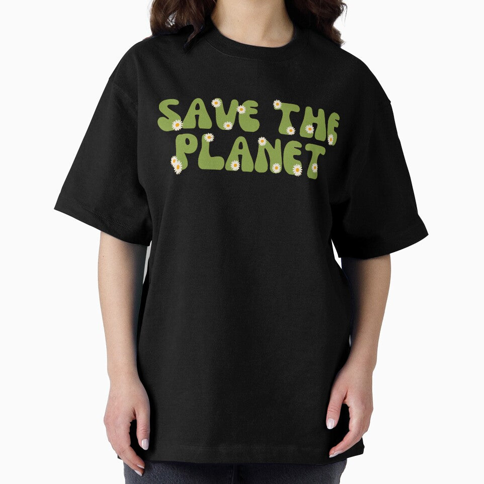save the planet retro groovy pink and green - earth day by opptop