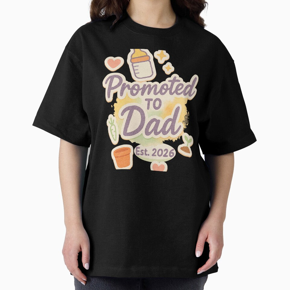 Promoted to Dad — Est. 2026 | Cute Baby Reveal Art by ArtLineEgypt