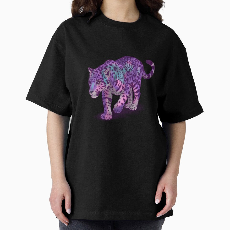 Purple Jaguar Art - Mystical Wildlife Illustration - Costa Rica Conservation Fundraiser Gift by Ink & Kind Studio