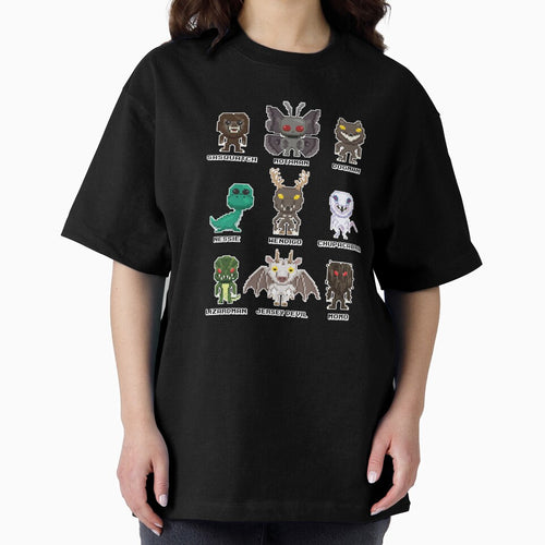 8-Bit Cryptid Monsters - Cute Sasquatch, Mothman, Dogman, Nessie, Wendigo, Chupacabra, Lizardman, Jersey Devil, Momo by NatIntrovertSoc