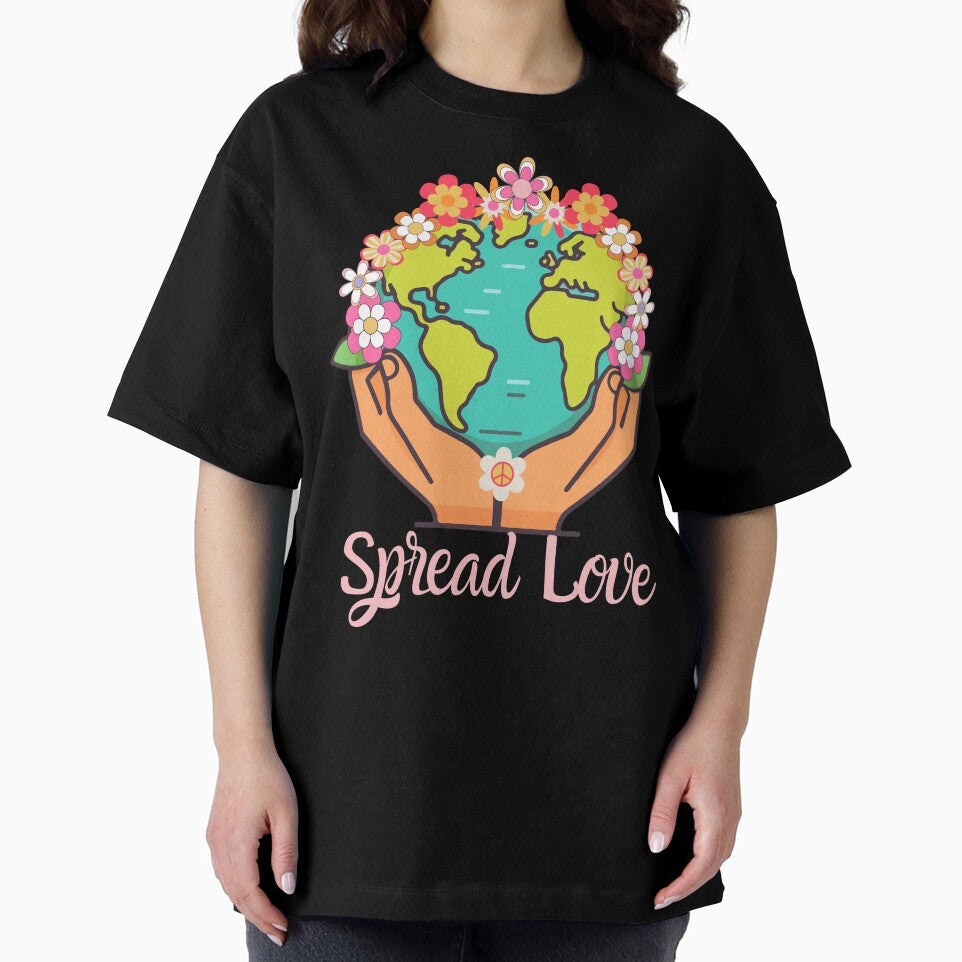Hands Holding Floral Earth Spread Love by AlienOccupation