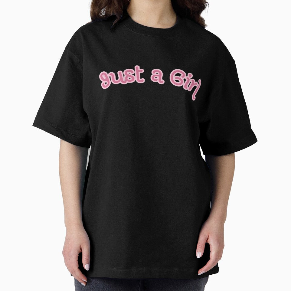 Just a Girl – Minimal Pastel on Black Typography by KleanGirlAesthetics