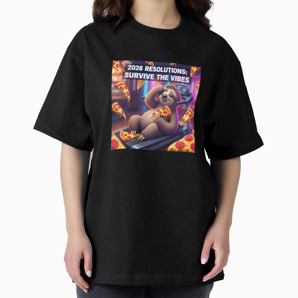 2026 Resolutions Funny Sloth Survive The Vibes by lowbatterydept