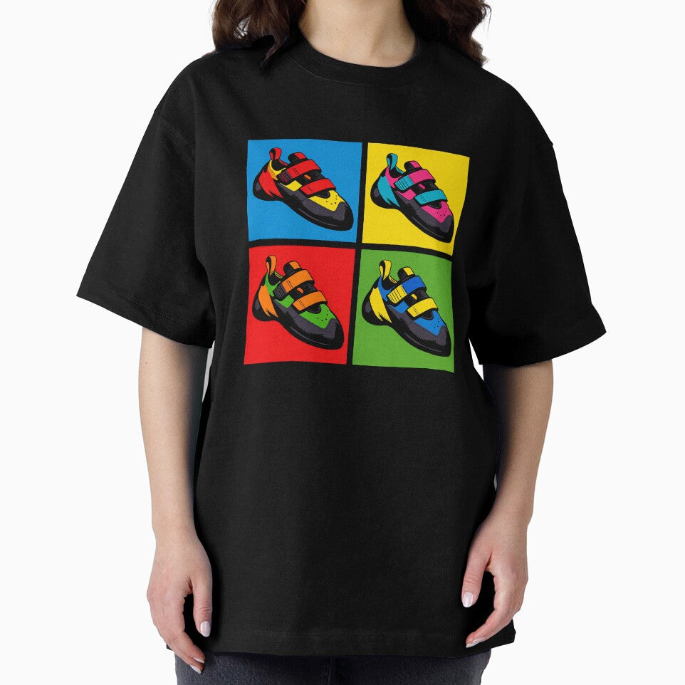 pop art climbing shoe by pumpedpongo