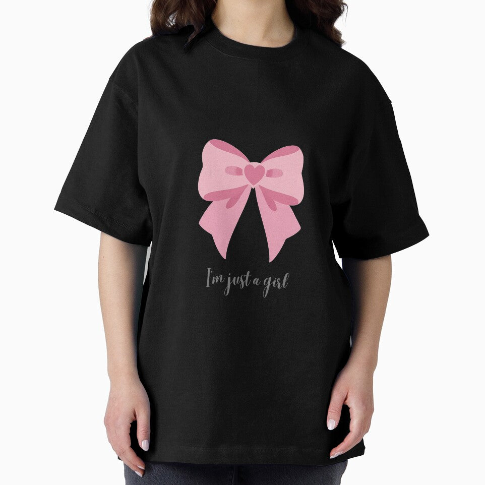 I'm just a girl pink bow by BlushMoodStudio