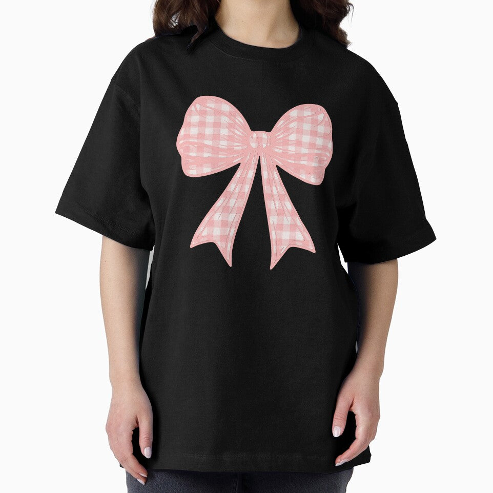 Coquette Coral Pink Gingham Bow Aesthetic by WillandWent