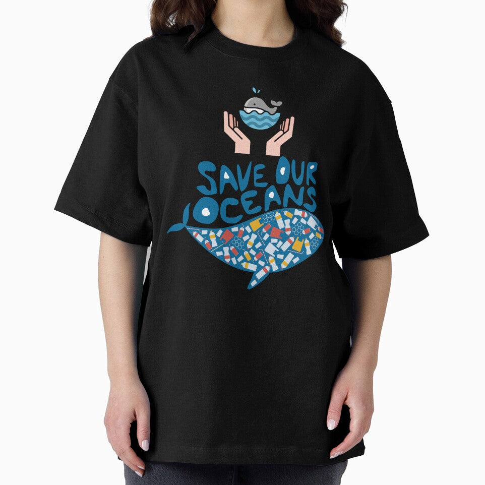 Save Our Oceans , Eco Awareness Graphic . by  StickAndStyle