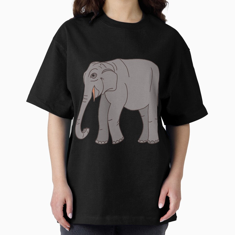 Sri Lankan Asian Elephant - Male - Cartoon by bellamousse design co