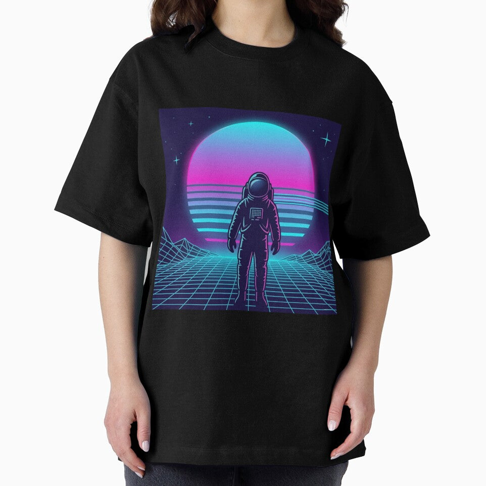 Retro Synthwave Astronaut in Outer Space by Articulated Vibes