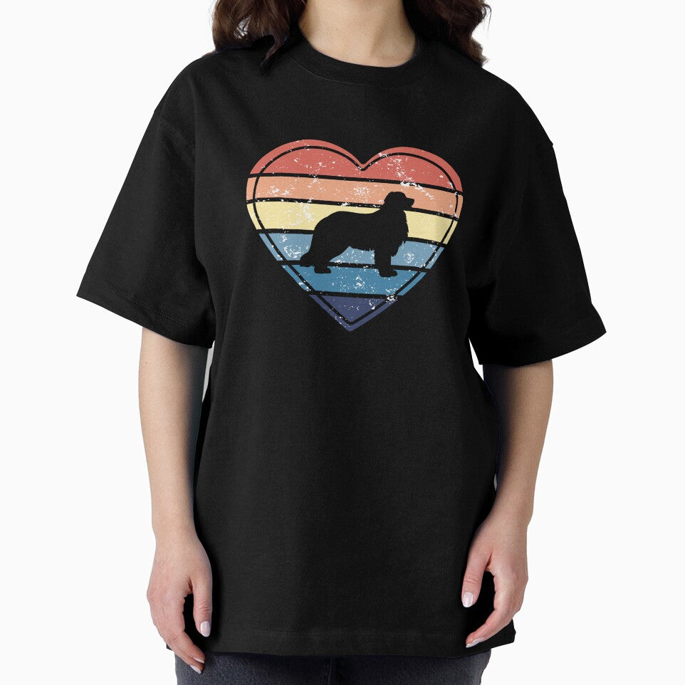 Bernese Mountain Dog Lover Retro Sunset Heart by Print-A-Joke