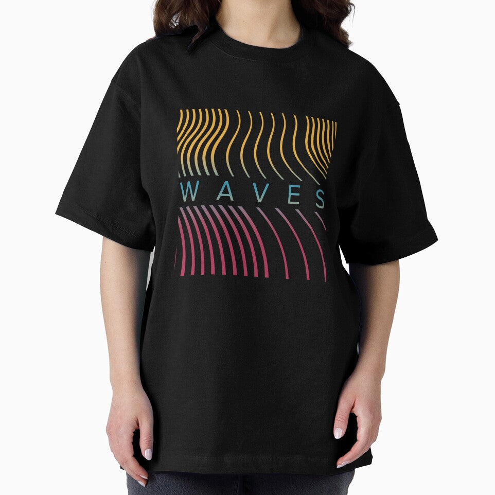 WAVES - Abstract Gradient Topographic Line Art by Rengwear