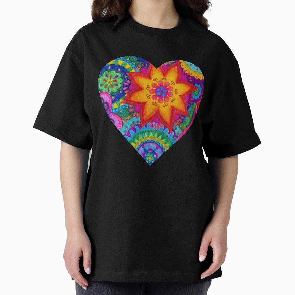 Colorful Heart of Vibrant Mandalas - Coquette Art and Handmade by Elibeth22