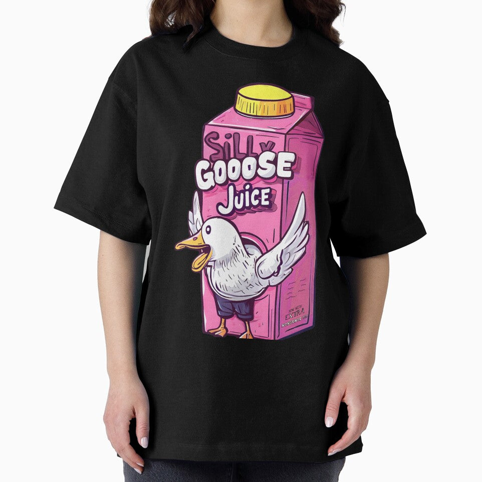 Silly Goose Juice Funny Cartoon T-Shirt by OneArtDigital