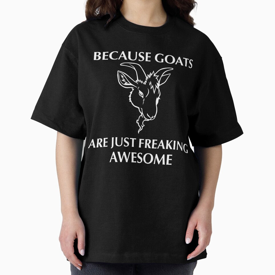 Because Goats Are Just Freaking Awesome Cute Goat Art Print Goat Charm Goat Lover Gift by TeesByDesign