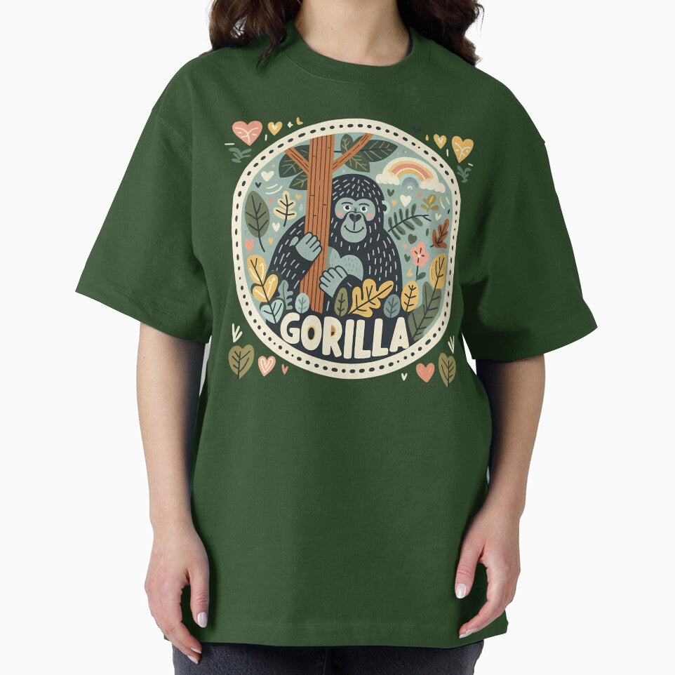 Gorilla - Hope for Wildlife Scandinavian Folk Art by heidiannemorris © by FOLK ART FUSION
