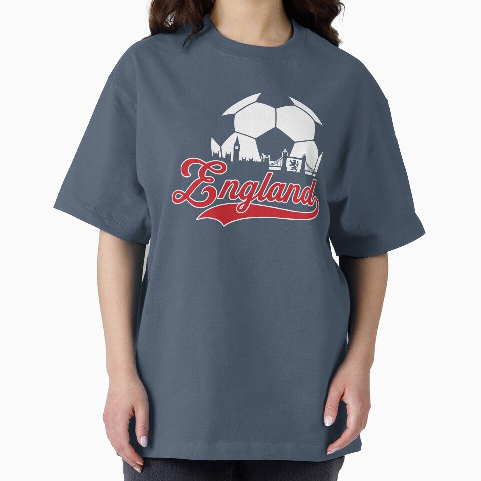 Retro England Football Skyline Soccer Fan Graphic by Imaginationbeyond