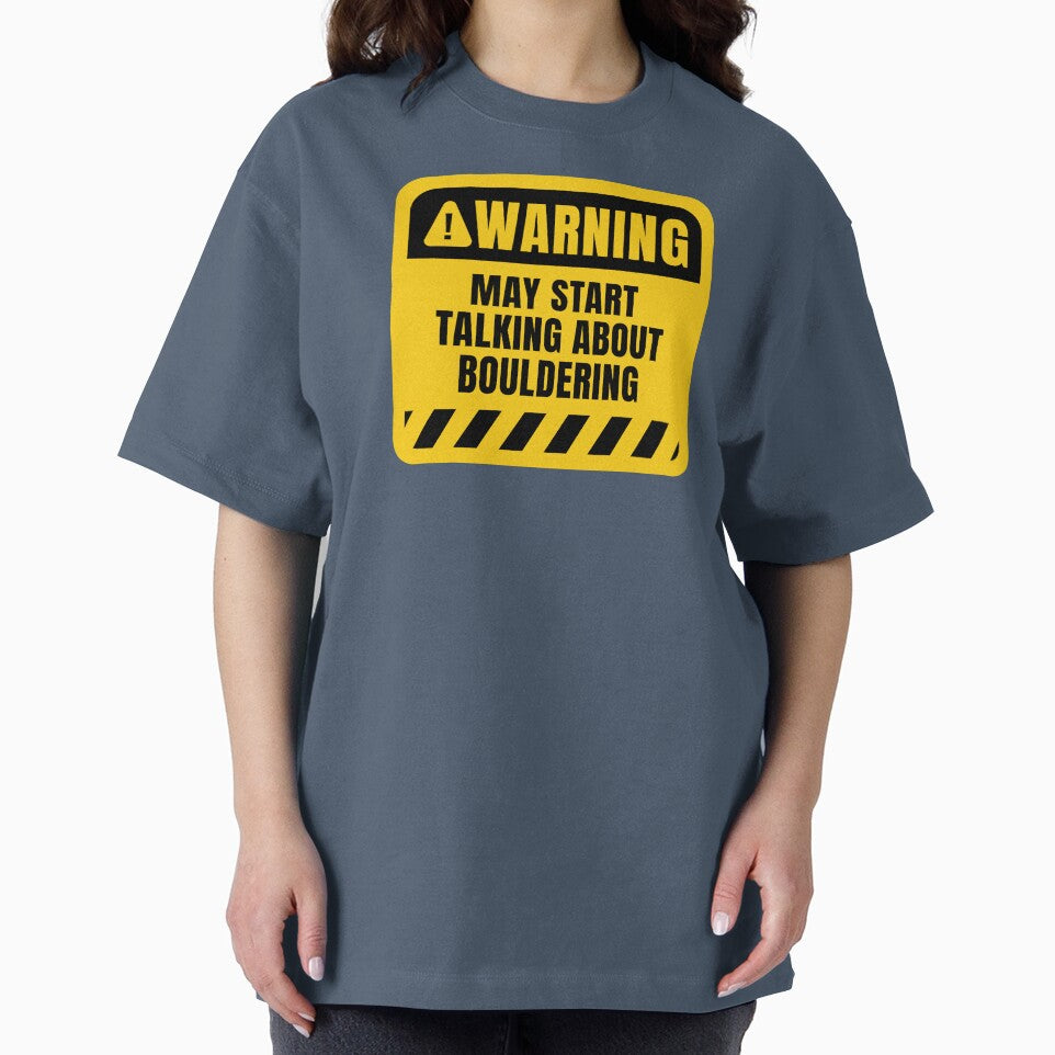 Funny Bouldering Warning Sign by MaryAller