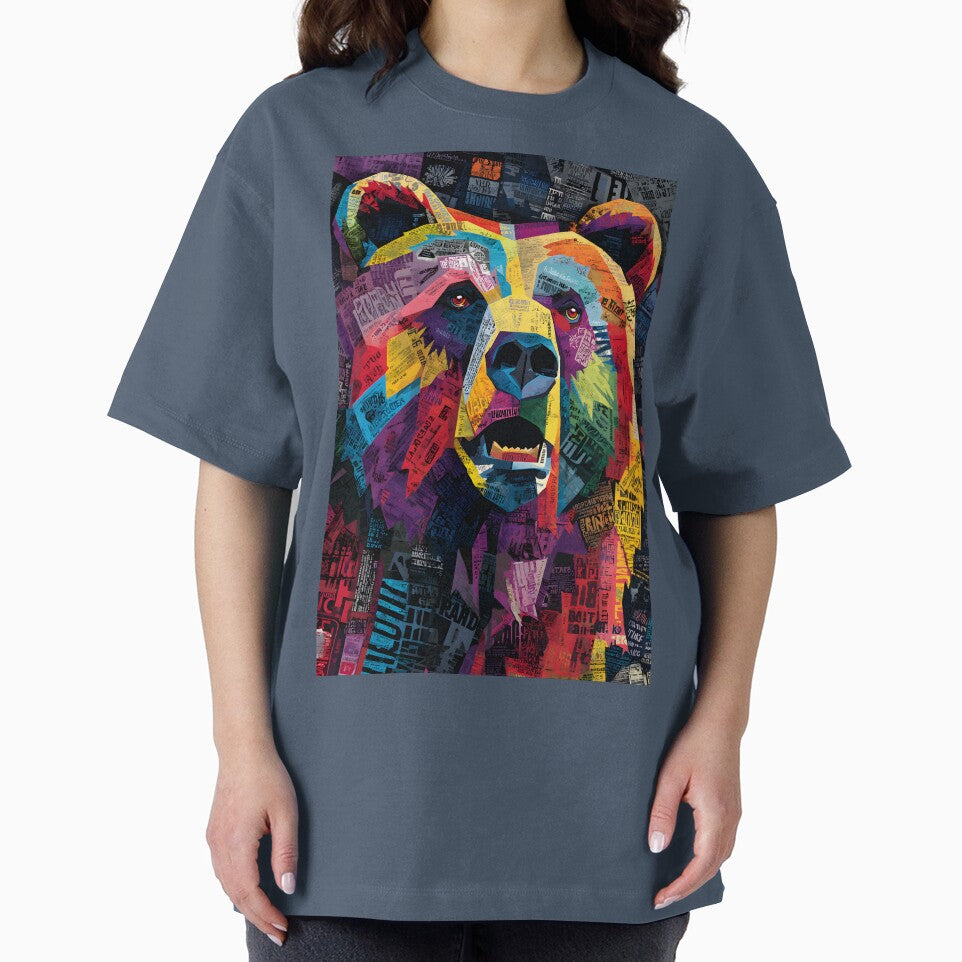 Protect the Wild Bear - Dynamic Face Composition with Energetic Shapes and Patterns by OlfactoART Studio