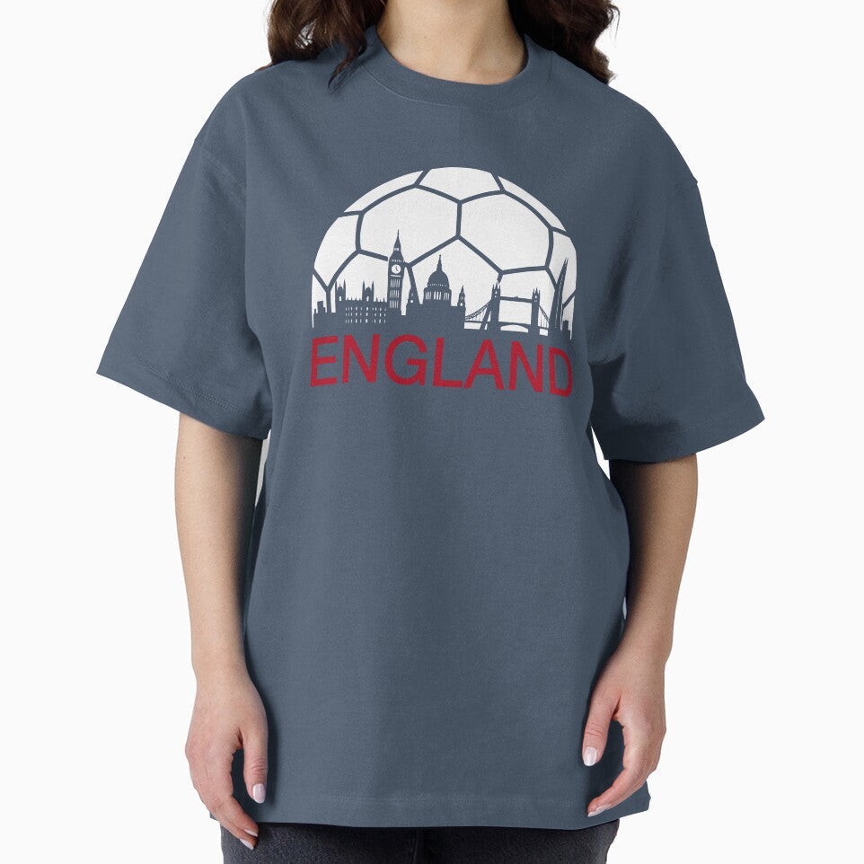 England Football Fan London Skyline Soccer Ball by Imaginationbeyond