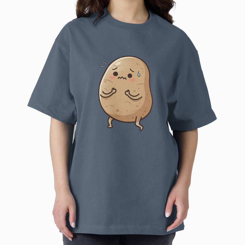 Worried Potato – Funny Anxiety Mascot Art by Strange Comforts