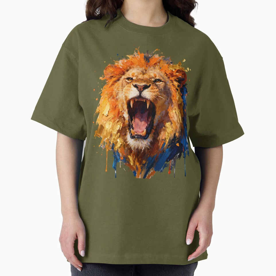 lion paint splash art by Metaverse8